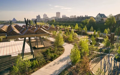 Tom Lee Park reimagines Mississippi banks into a lush public space in Memphis